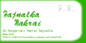 hajnalka makrai business card